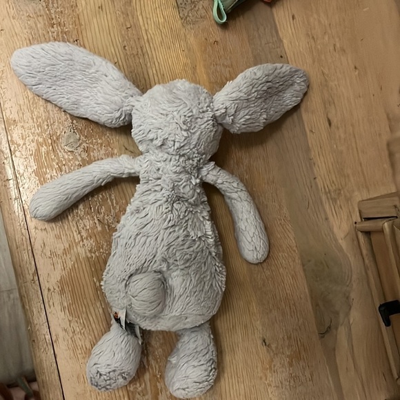 Jellycat Bunny Woodland Gray Well-loved Rabbit Plush Stuffed Animal Bashful - Picture 4 of 11
